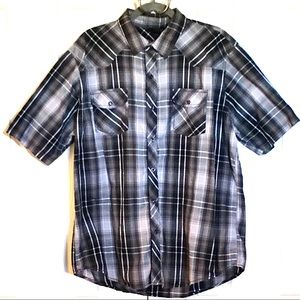 BURNSIDE Short Sleeve Button Down Shirt—SIZE 2XL